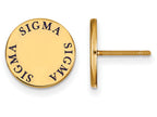 Logoart Sterling Silver Gp Sigma Sigma Sigma Enameled Post Earrings