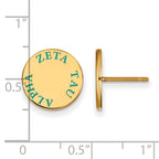 Logoart Sterling Silver Gp Zeta Tau Alpha Enameled Post Earrings