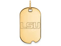 Logoart Sterling Silver Gp Louisiana State University Small Dog Tag Pendant Necklace