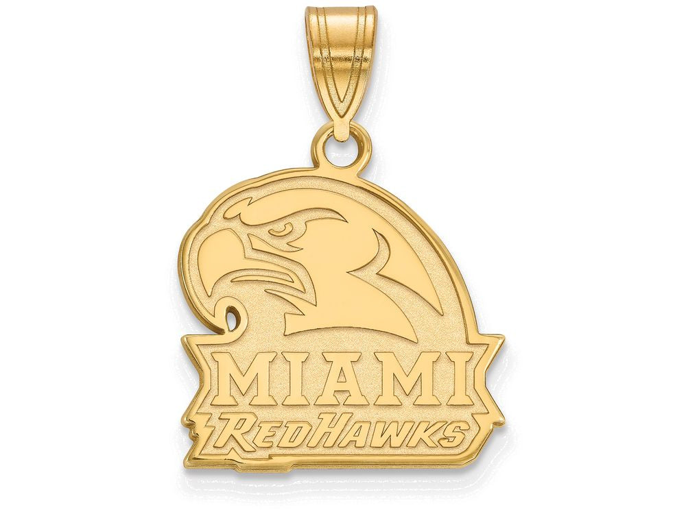 Logoart Sterling Silver Gp Miami University Medium Pendant