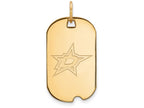 Logoart Sterling Silver Gp Dallas Stars Small Dog Tag Pendant Necklace