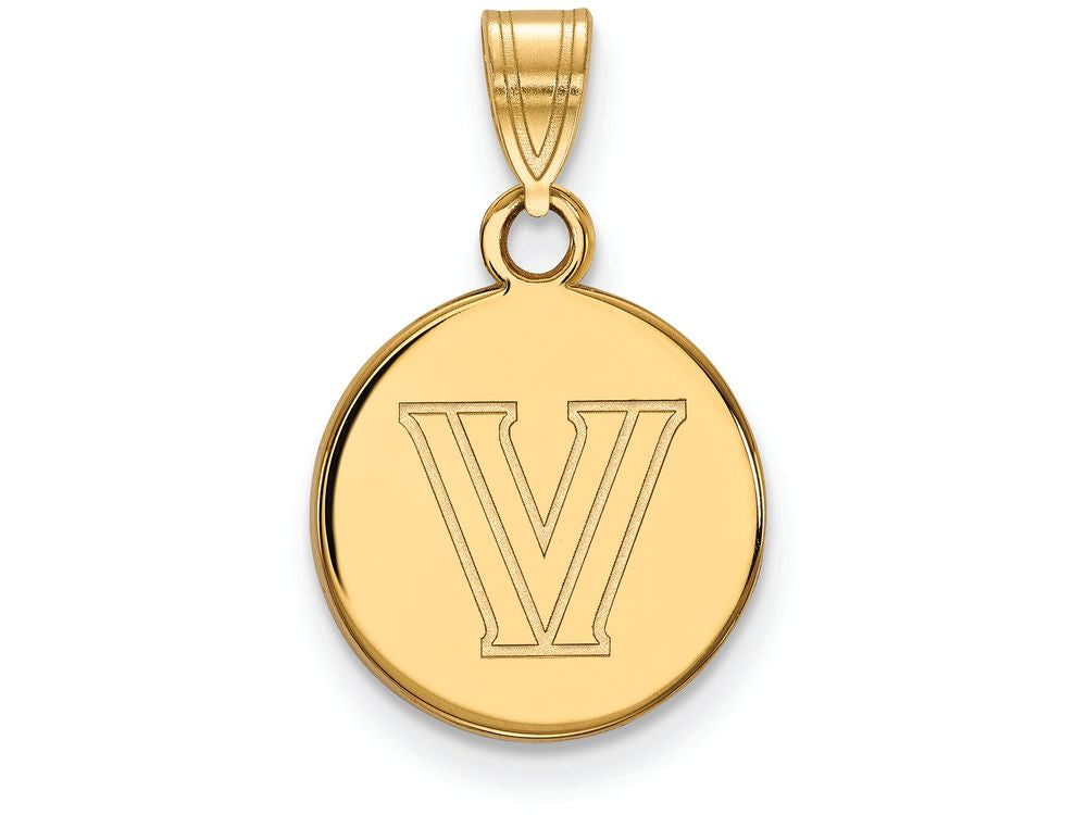Logoart Sterling Silver Gp Villanova University Small Disc Pendant
