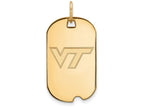 Logoart Sterling Silver Gp Virginia Tech Small Dog Tag Pendant Necklace