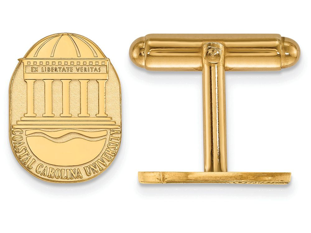 Logoart Sterling Silver Gp Coastal Carolina University Crest Cuff Link