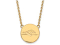 Logoart Sterling Silver Gp Longwood University Large Disc Pendant