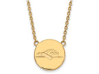 Logoart Sterling Silver Gp Longwood University Large Disc Pendant