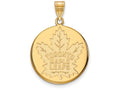 Sterling Silver Gp Nhl Logoart Toronto Maple Leafs Large Disc Pendant