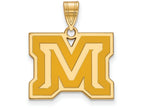 Logoart Sterling Silver Gp Montana State University Med Enamel Pendant