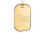 Logoart Sterling Silver Gp University Of Pittsburgh Large Dog Tag Pendant Necklace