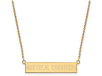 Logoart Sterling Silver Gp Montreal Canadiens Small Bar Necklace