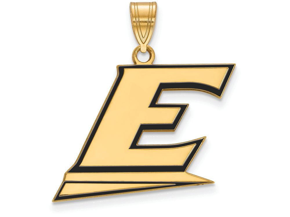 Logoart Sterling Silver Gp Eastern Kentucky U Large Enamel Pendant
