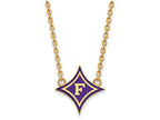 Logoart Sterling Silver Gp Furman U Large Enamel Pendant Necklace