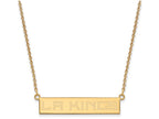 Logoart Sterling Silver Gp Los Angeles Kings Small Bar Necklace