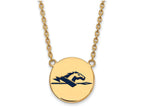 Logoart Sterling Silver Gp Longwood University Large Enamel Disc Necklace