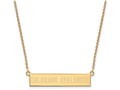 Logoart Sterling Silver Gp Colorado Avalanche Small Bar Necklace