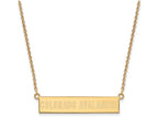 Logoart Sterling Silver Gp Colorado Avalanche Small Bar Necklace