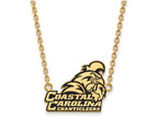 Logoart Sterling Silver Gp Coastal Carolina U Large  Enamel Pendant Necklace
