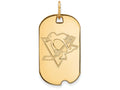 Sterling Silver Gp Nhl Logoart Pittsburgh Penguins Small Dog Tag Pendant Necklace