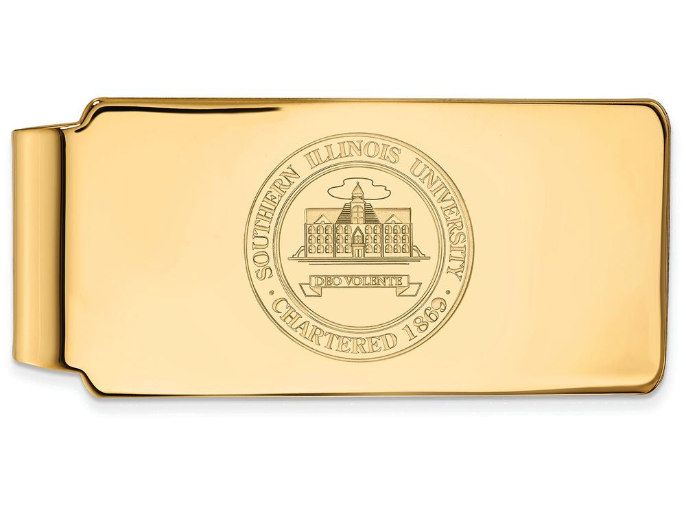 Logoart Sterling Silver Gp Southern Illinois University Money Clip Crest