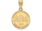 Logoart Sterling Silver Gp Montana State University Medium Crest Pendant