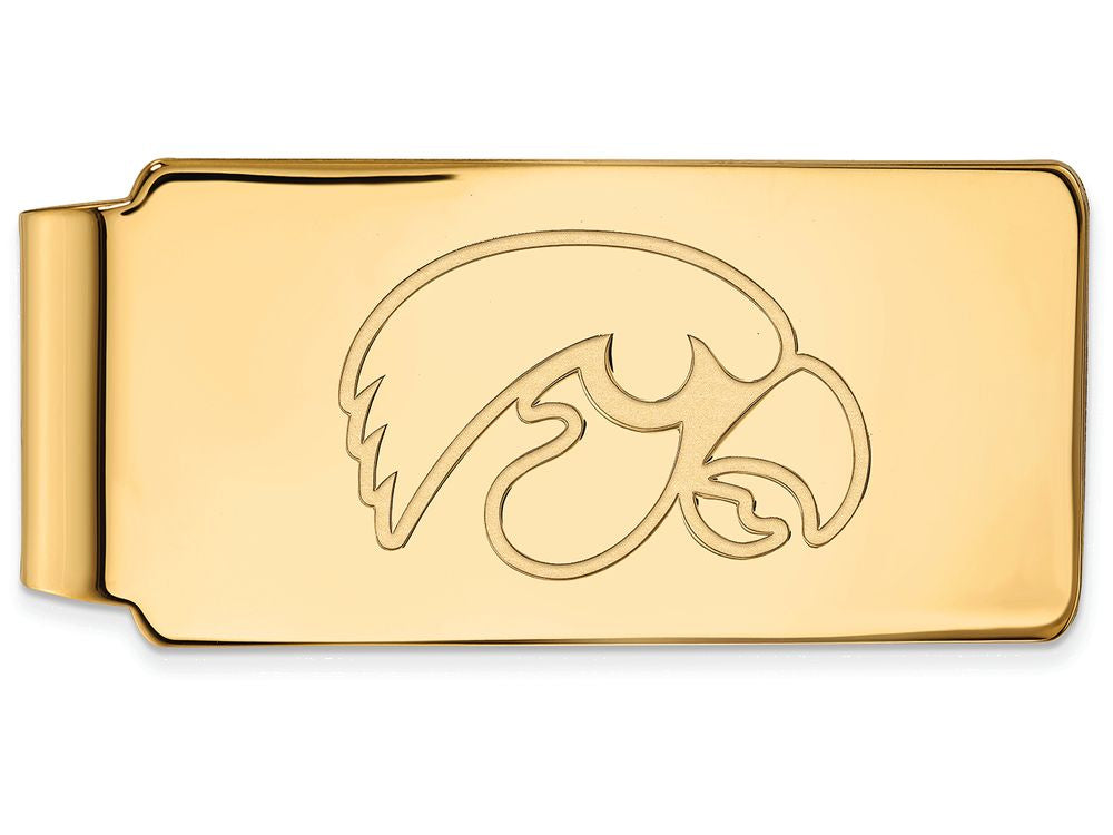 Logoart Sterling Silver Gp University Of Iowa Money Clip