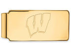 Logoart Sterling Silver Gp University Of Wisconsin Money Clip