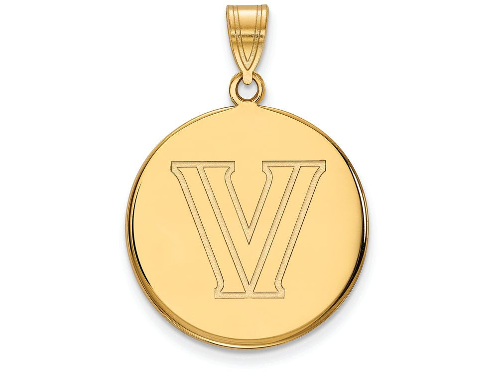 Logoart Sterling Silver Gp Villanova University Large Disc Pendant
