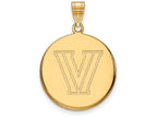 Logoart Sterling Silver Gp Villanova University Large Disc Pendant