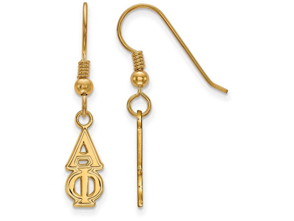 Logoart Sterling Silver Gp Alpha Phi Small Dangle Earrings