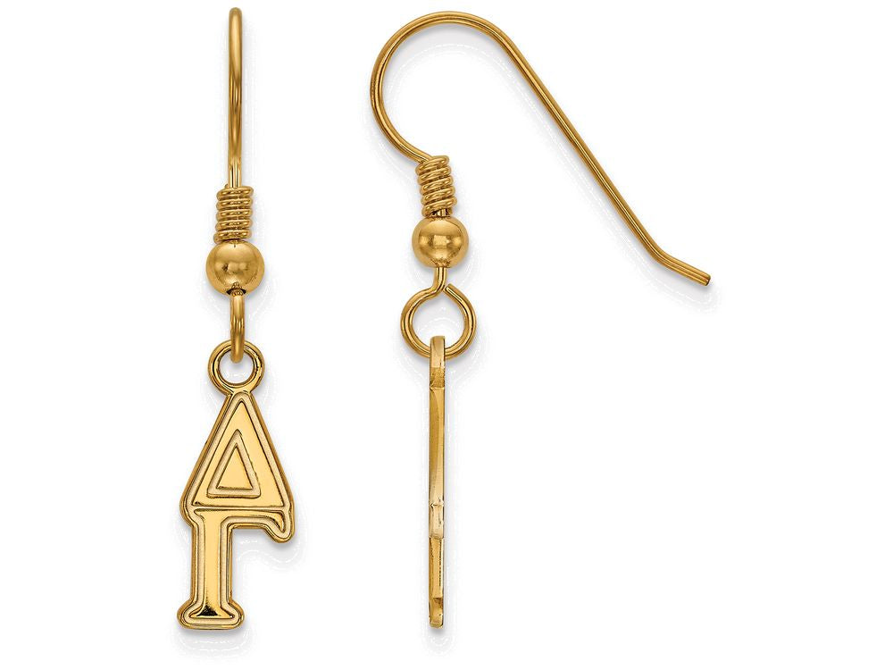 Logoart Sterling Silver Gp Delta Gamma Extra Small Dangle Earrings
