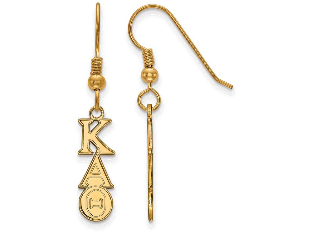 Logoart Sterling Silver Gp Kappa Alpha Theta Extra Small Dangle Earrings
