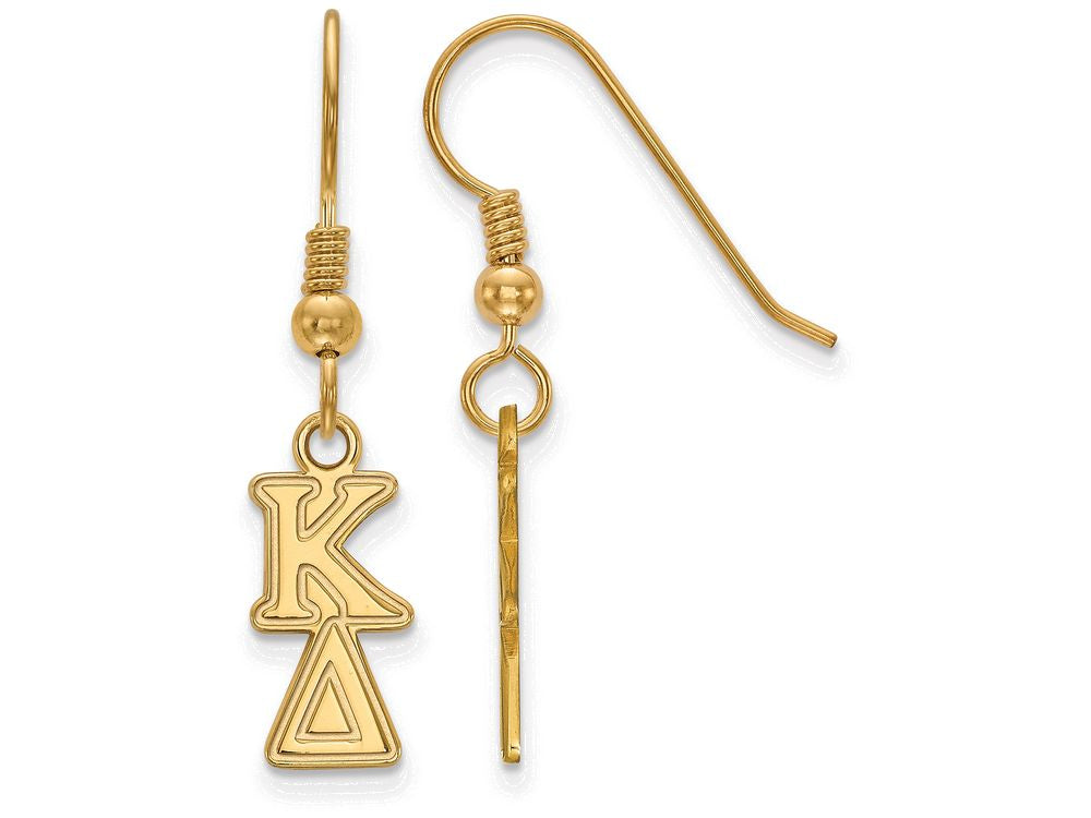 Logoart Sterling Silver Gp Kappa Delta Extra Small Dangle Earrings
