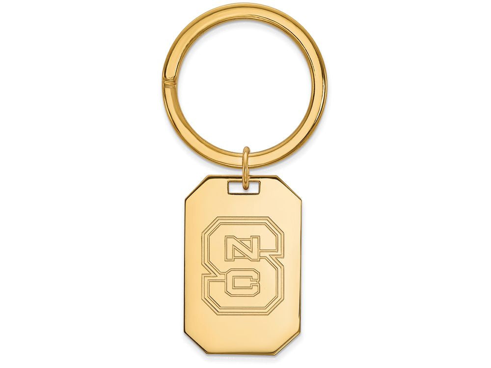 Logoart Sterling Silver Gp North Carolina State University Key Chain