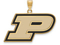 Logoart Sterling Silver Gp Purdue Large Enamel Pendant