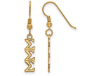 Logoart Sterling Silver Gp Sigma Sigma Sigma Small Dangle Earrings