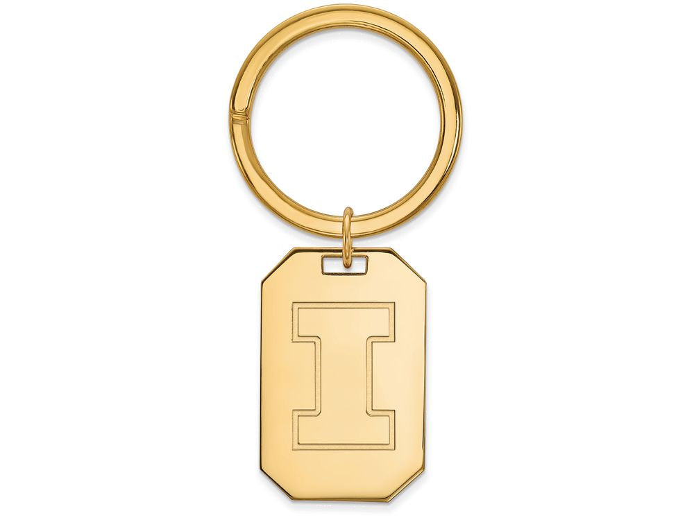 Logoart Sterling Silver Gp University Of Illinois Key Chain