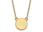 Logoart Sterling Silver Gp Alpha Epsilon Phi Extra Small Enamel Pendant Necklace