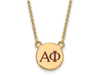 Logoart Sterling Silver Gp Alpha Phi Small Enamel Pendant Necklace