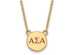 Logoart Sterling Silver Gp Alpha Sigma Alpha Small Enamel Pendant Necklace