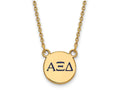 Logoart Sterling Silver Gp Alpha Xi Delta Extra Small Enamel Pendant Necklace
