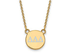 Logoart Sterling Silver Gp Delta Delta Delta Small Enamel Pendant Necklace