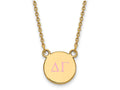 Logoart Sterling Silver Gp Delta Gamma Small Enamel Pendant Necklace
