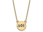 Logoart Sterling Silver Gp Delta Phi Epsilon Small Enamel Pendant Necklace