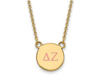 Logoart Sterling Silver Gp Delta Zeta Small Enamel Pendant Necklace