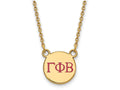 Logoart Sterling Silver Gp Gamma Phi Beta Small Enamel Pendant Necklace