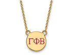Logoart Sterling Silver Gp Gamma Phi Beta Small Enamel Pendant Necklace
