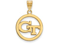 Logoart Sterling Silver Gp Georgia Institute Of Technology Md Pendant In Cir