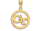 Logoart Sterling Silver Gp Georgia Institute Of Technology Md Pendant In Cir