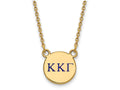 Logoart Sterling Silver Gp Kappa Kappa Gamma Small Enamel Pendant Necklace