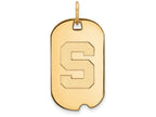 Logoart Sterling Silver Gp Michigan State University Small Dog Tag Pendant Necklace
